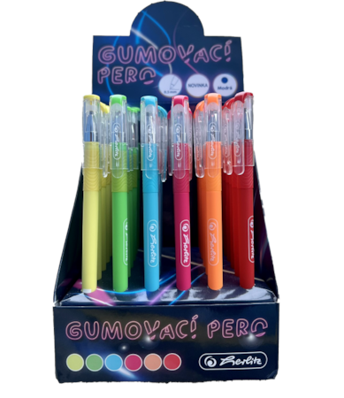 Gumovací pero Herlitz Neonové 0,5mm mix