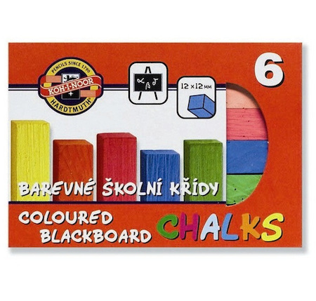 Křída školní barevná 6ks