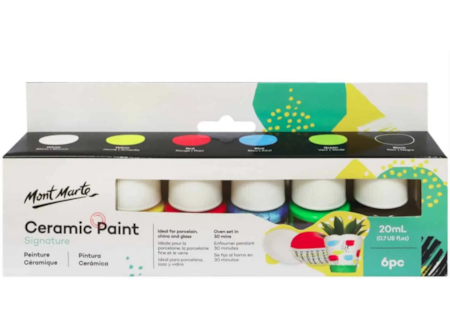 Sada barev na sklo a porcelán 6x20ml Mont Marte