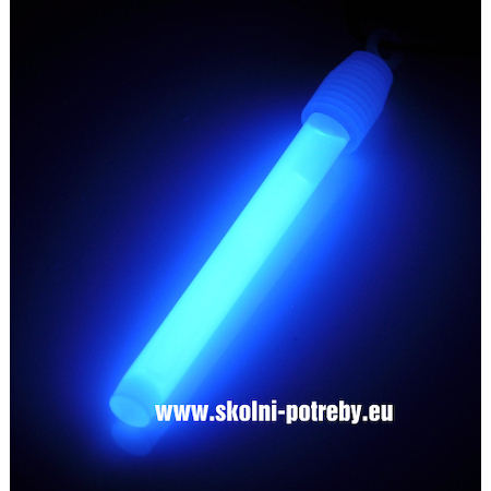 Svítící přívěsek na krk modrý
