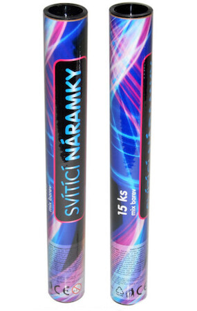 Svítící tyčinka náramek 20 cm 15ks