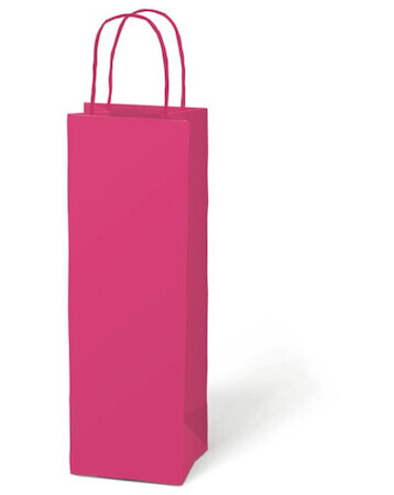 Taška papírová dárková T12 kraft 120x360x90mm růžová