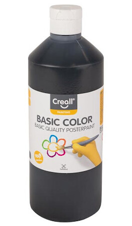 Tempera Creall basic 500ml černá