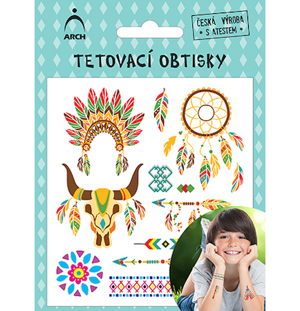 Tetovací obtisky 2552 Indián