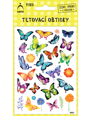 Tetovací obtisky Piko motýlci