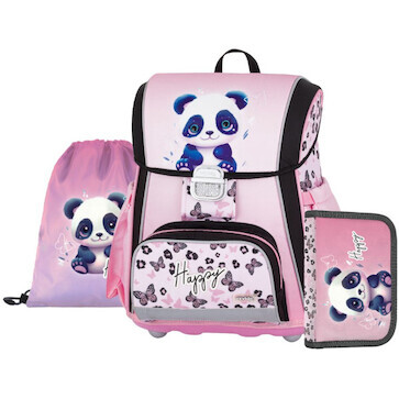 Aktovka školní Premium Panda sada