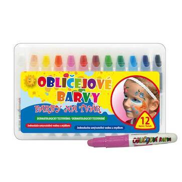 Barvy na obličej 12ks