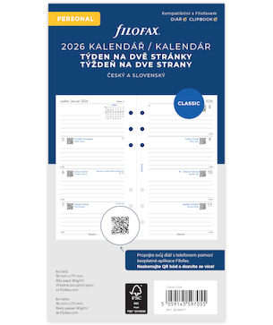 Diář FILOFAX Náhradní náplň osobní týdenní
