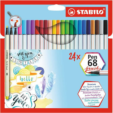 Fix Stabilo Pen 68 Brush sada 24ks