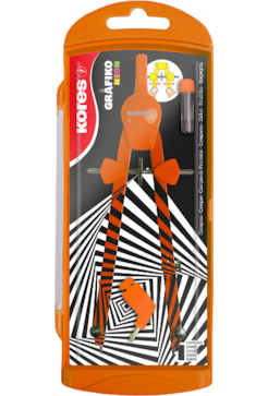 Kružítko školní Grafiko neon oranžové