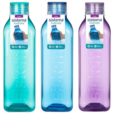 Láhev Square šroubovací víčko 1l Sistema® Hydrate™ mix