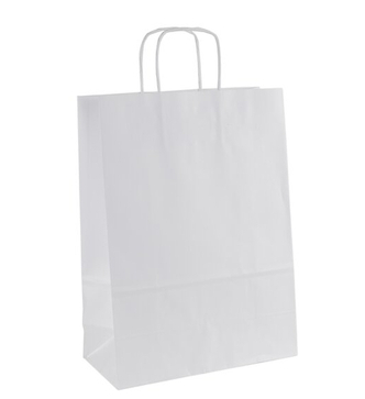 Papírové tašky 24x11x33cm bílé 1ks
