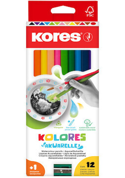 Pastelky Akuarelle 12ks trojhranné