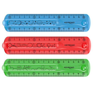 Pravítko 15 cm Keyroad barevné ohebné