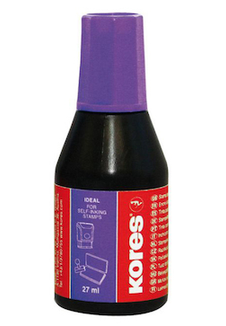 Razítkovací barva Kores fialová 27ml