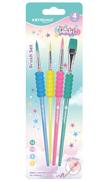 Sada štětců KEYROAD Pastel pěnový úchop