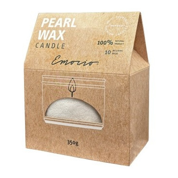 Svíčka sypaný vosk 350 g + 10ks knotů bílá