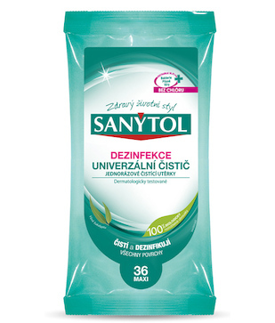 Utěrky dezinfekční Sanytol 36ks MAXI