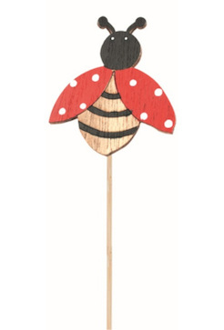 Zápich dřevěný Beruška 5x5,5cm