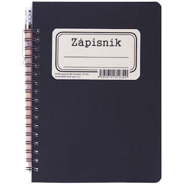 Zápisník B6 s tužkou Retro čtverečkovaný